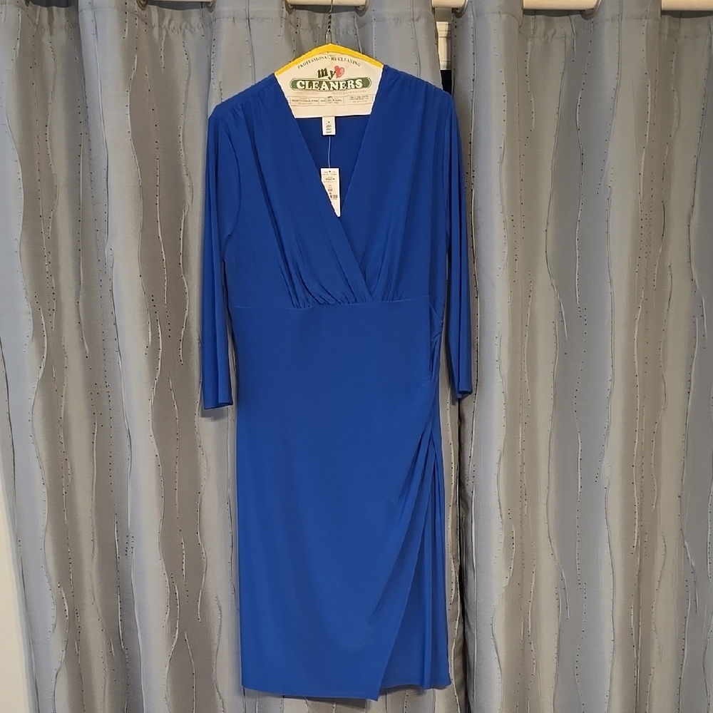 Elegant Blue White House Black Market Dress